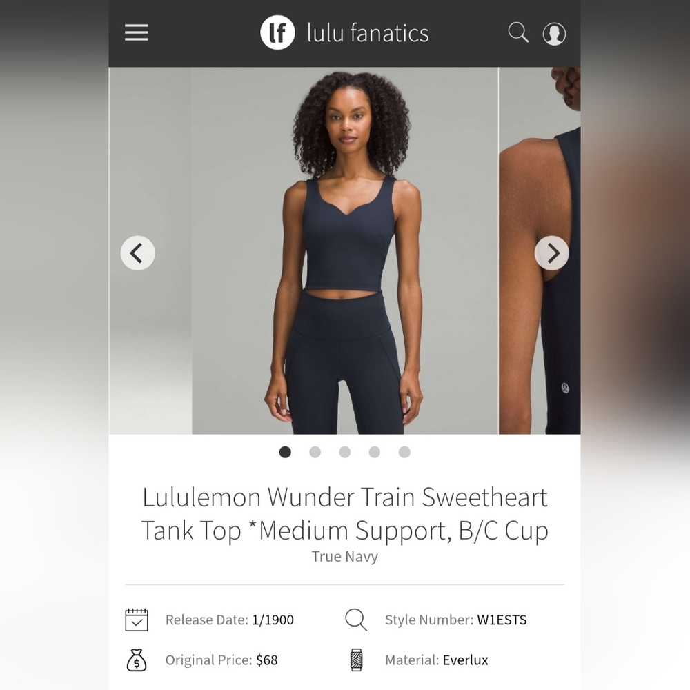 Lululemon Wunder Train Tank *Sweetheart